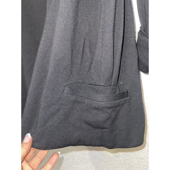 DIANE Von Furstenberg Thick Draped Open Front Cardigan Blazer Pockets 2 (V) - Picture 9 of 9